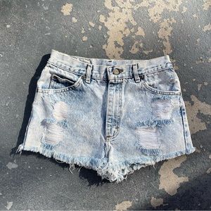 Vintage Lee Distressed Jean Denim Shorts